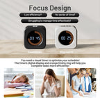 Rotating Pomodoro Timer Cube – 5/10/25/50 Minutes Preset Silent/Vibration/Custom Modes Flip Timer | ADHD Focus Helper for Study, Work & Kitchen (Black)