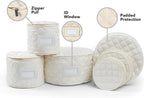 Covermates Keepsakes - Dish Storage Set - Padded Protection - ID Window - Stain Resistant - Machine Washable - China Storage, Cream