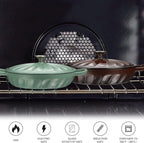 Enameled Cast Iron Braiser, 3.8 Quart Enamel Dutch Oven with Handles, Cast Iron Braiser Pan with Lid,Enameled Cookware (Brown)