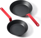 SENSARTE Nonstick Frying Pan Set 2-Piece, Oven Safe Skillets with Swiss Coating, Induction Compatible Chef Pan Set, Dishwasher Safe Cooking Pans, PFOA PFOS Free, 8 and 10 Inch