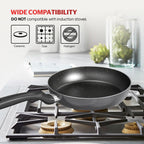 Sunhouse 3-Piece Nonstick Frying Pan Set - 8", 9.5", 11" Aluminum Frying Pan with Non-Stick Coating, PFOA-FREE, Stay-cool Handles - Gas, Ceramic