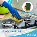 AIDEA Heavy Duty Scrub Sponge-12 Count, Kitchen Dish Sponge, Stink-Free Cleaning Sponge, Effortless Cleaning Eco Scrub Pads for Dishes,Pots,Pans All at Once