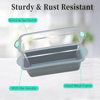 To encounter 9 Inch Silicone Bread and Loaf Pan, 2 Pack Food Grade Nonstick Silicone Molds for Baking Banana Bread, Meat Loaf, Pound Cake, with Metal Reinforced Frame More Strength