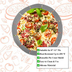 Adjustable Pie Crust Shields, Silicone Baking Protectors, Cover Ring Tools Fits 8-11.4 Inch Pies, Baking Pie Pizza Crust Shield Protector Cover for Edges ﻿ (Grey 2 + Transparent 2)