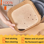 4 qt Air Fryer Liners, Chefman Air Fryer Liners, Disposable 4qt Air Fryer Liner for GreenLife 4.5 QT Cuisinart Airfryer, Non-stick Parchment Paper for Frying, Baking- Unbleached(120Pcs)
