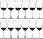 UMI UMIZILI 12 Ounce - Set of 12, Classic Durable Red/White Wine Glasses For Party