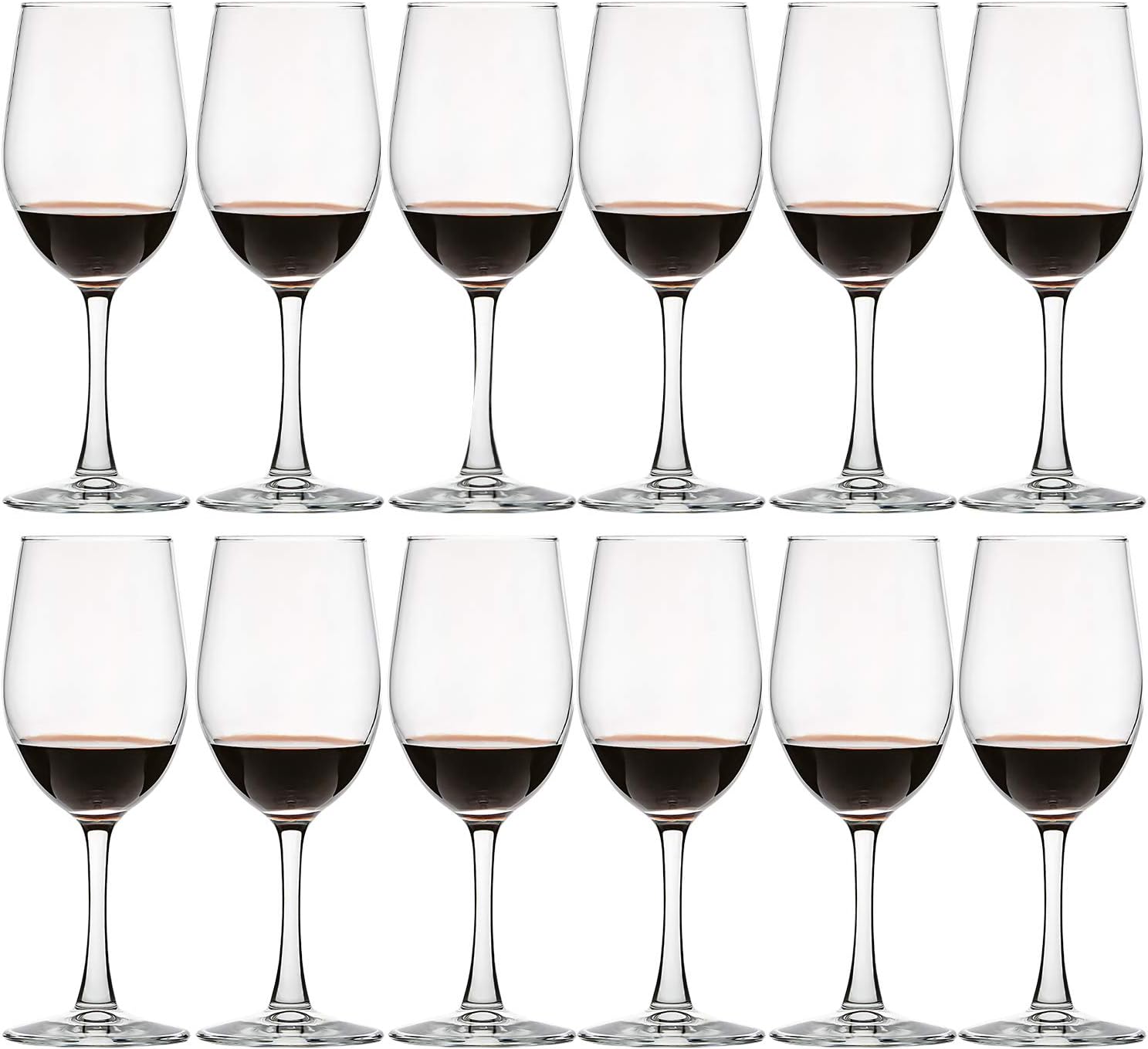 UMI UMIZILI 12 Ounce - Set of 12, Classic Durable Red/White Wine Glasses For Party