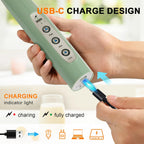 YUSWKO Granite Rechargeable Milk Frother for Coffee with Stand, Handheld Drink Mixer with 3 Heads 3 Speeds Electric Stirrers for Latte, Cappuccino, Hot Chocolate, Egg