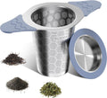 Tea Infuser for Loose Leaf Tea,Stainless Steel Tea Infuser with Heat Proof Silicone Handles,Extra Fine Mesh Tea Strainers Filter Fine Tea Leaves Effectively,Fits TeaPots/Mugs