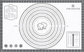 Silicone Mat, 26 x 16inch Extra Large Non-stick Pastry Baking Mat with Measurement, Resuable Thick Cookie Sheet Counter Mat, Dough Rolling Mat, Oven Liner, Fondant/Pie Crust Mat