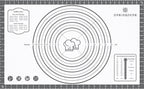 Silicone Mat, 26 x 16inch Extra Large Non-stick Pastry Baking Mat with Measurement, Resuable Thick Cookie Sheet Counter Mat, Dough Rolling Mat, Oven Liner, Fondant/Pie Crust Mat