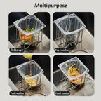 Kitchen Sink Strainer with Sink Basket Holder and 300 Strainer Net Bags,Food Catcher with drain filter Mesh bag,Meshmate Waste Rack Trash Catcher for Leftovers.