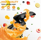 Pukomc Cold Press Juicer,5.8" Wide Feed Chute Juice Extractor Machine with 300W,Slow Masticating Juicer for Whole Vegetables & Fruits,High Juice Yield,Easy to Clean,Grey