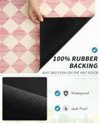 AMOAMI Coffee Mat Hide Stain Rubber Backed Absorbent Dish Drying Mat for Kitchen Counter - Fits Under Coffee Maker or Machine - PINK 17x31.5