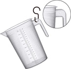 Amazing Abby - Michelle - 128-Ounce (1-Gallon, 4-Quart) Unbreakable Plastic Measuring Pitcher (2-Pack), Measuring Jug with Conversion Chart, Food-Grade, Dishwasher-Safe, Great for Kitchen, Lawn, Pool