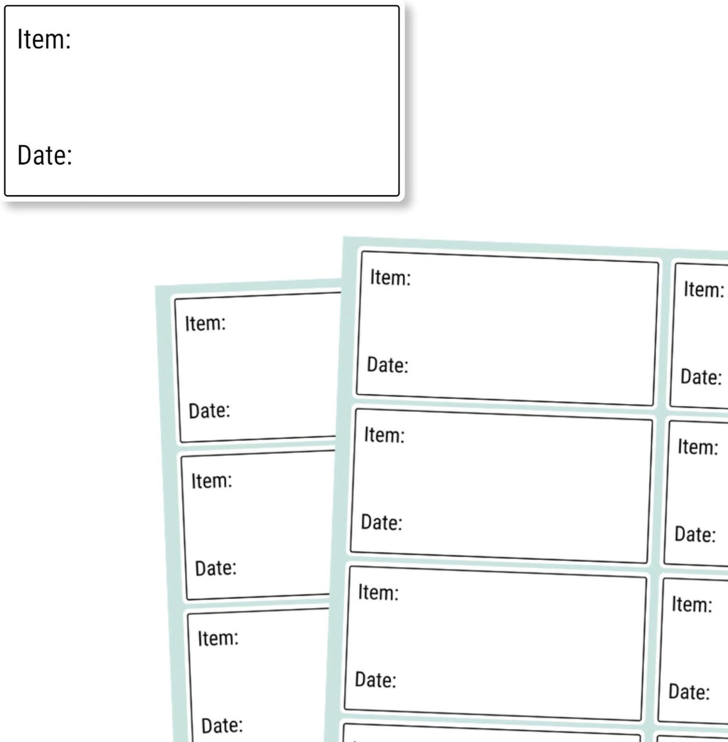 200 Pieces, 2" x 1", Removable Food Labels for Freezer Storage, Date Stickers to Write On