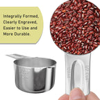 1PCS 1/2Cup (120ml, 4oz) Single Measuring Cup, Stainless Steel Measure Scoop, Metric and US Measurement, Dishwasher Safe