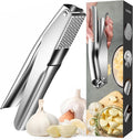 Stainless Steel Garlic Press,Premium Garlic Crusher & Mincer - Leak-Proof, Easy to Clean, Rust-resistant, Dishwasher Safe!