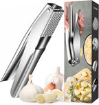 Stainless Steel Garlic Press,Premium Garlic Crusher & Mincer - Leak-Proof, Easy to Clean, Rust-resistant, Dishwasher Safe!