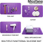 Silicone Dish Drying Mat for Multiple Usage,Easy clean,Eco-friendly,Heat-resistant Silicone Mat for Kitchen Counter or Sink,Refrigerator or Drawer Liner Purple 4XL 32 inches x 18 inches