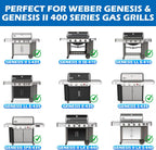 6789 Full Size Griddle Inserts for Weber Genesis II 400 Series Flat Top Grill Plate with Handles for Weber Genesis II E-410 S-410 E-435 S-435 LX E/S-440