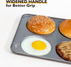 HONGBAKE Large Muffin Top Pan Set of 2, 4 Cup Nonstick Hamburger Bun Baking Pan, Jumbo Whoopie Pie Pan for Egg Sandwich, Cornbread, Layer Cake