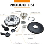 Electric Fondue Pot Sets with Barbecue Grill, 600ml Fondue Pot with 8 Forks and Electric Raclette, Dual Adjustable Thermostats, Perfect Fondue Grill Combo for Family Fun