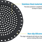 Shower Drain Hair Catcher,Aluvor Shower Drain Cover Bathtub Drain Strainers Weighted Metal Hair Trap Stopper Sink Drain Protector Filter Bathroom Flat Strainer Stopper