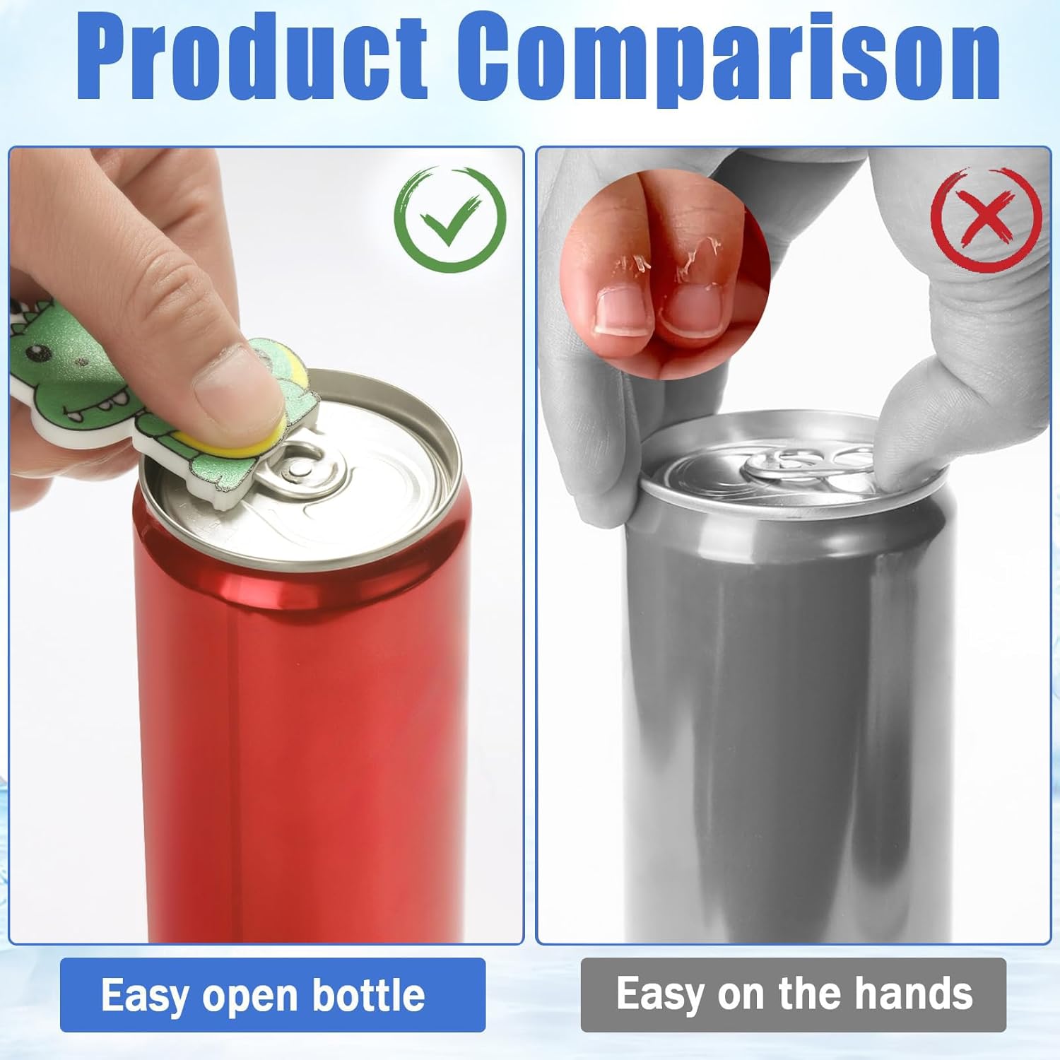 Cartoon Can Protector - Cute Easy Tab Can Opener Drink Can Protector Cap for Coke,Beer Soda,Party,BBQ,Beach Accessory