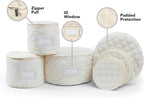 Covermates Keepsakes - Dish Storage Set - Padded Protection - ID Window - Stain Resistant - Machine Washable - China Storage, Cream