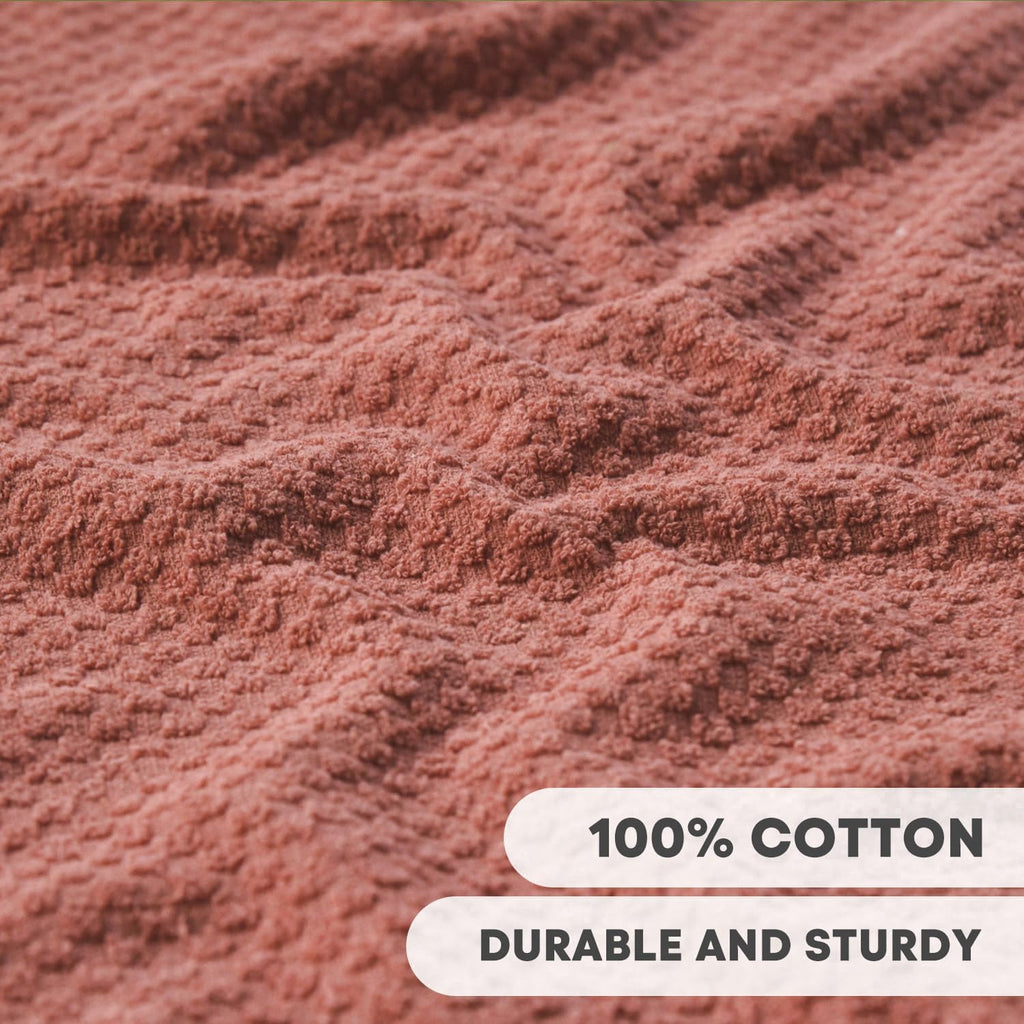 Artoid Mode Ring Spun Cotton Red Kitchen Dish Towels, 15x25 Inch Ultra Soft Absorbent Quick Drying Household Cleaning Tea Towels Bar Towels Set of 6