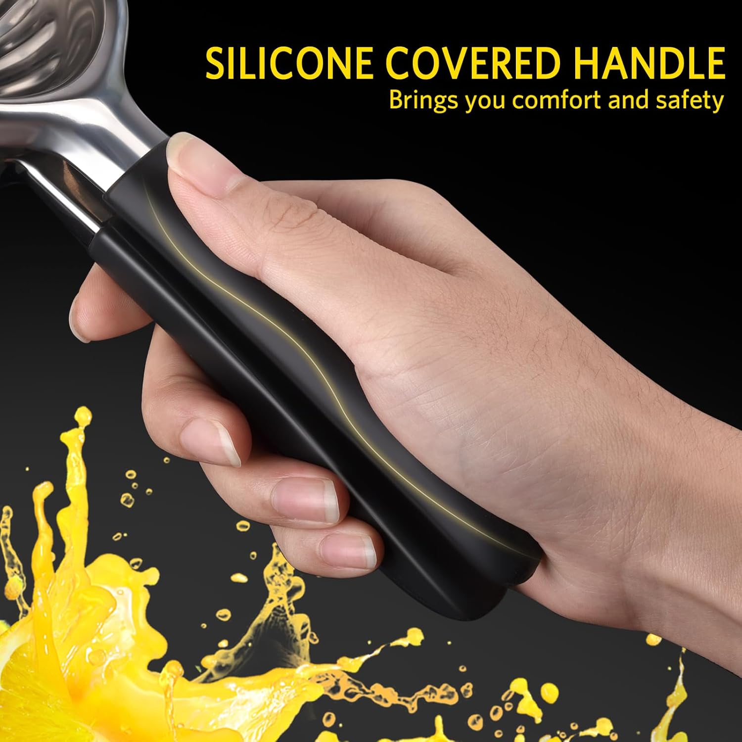 Lemon Squeezer, Sopito Stainless Steel Citrus Squeezer with Mesh Strainer Heavy Duty Lemon Press with Large Metal Bowl for Seedless Juicing, Non-Slip Grip Design Manual Juicer
