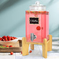 1.5 Gallon Glass Beverage Dispenser With Stand(Natual Bamboo). Water Drink Dispensers for Parties With Stainless Steel Spigot 100% Leakproof.Perfect For Parties And Daily Use.