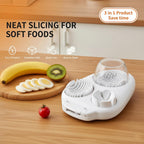 3 in 1 Egg Slicer Dicer & Cuber for Hard Boiled Eggs - Heavy Duty Stainless Steel, 3 Slice Modes Kitchen Gadget for Strawberry, Grape, Cherry Tomato - Easy to Clean, Dishwasher Safe (White)