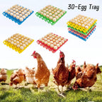 4-Pack Plastic Egg Tray Egg Crates 30-Egg Flats for Home Chicken Farmers, Stackable Egg Cartons Hold Multiple Eggs, Great for Storing, Sorting, and Shipping Eggs, Durable and Reusable (Yellow)