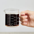 Ackers Mirror Scale Glass Measuring Cup-[Insulated handle | V-Shaped Spout]-Made of High Borosilicate Glass Measuring Cup for Kitchen or Restaurant, Easy to Read, 250 ML (8 Oz, 1 Cup)