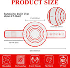 Silicone Bread Sling for Dutch Oven Baking Mat With Extra Long Handles Sourdough Bread Baking Supplies Non-Stick Silicone Mat Reusable Heat Resistant Food Grade Cooking Sheets Liners 2 PCS