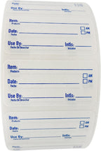 2x1 Dissolvable Food Labels, 1000 Label Stickers, Bottle Labels for Storage Bins, Sticker Labels for Food containers, (1000, Blue)