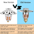 Bathroom Sink Stopper,Sink Hair Catcher,Bathroom Sink Drain Strainer Pop Up Drain Cover Plug,Universal for 1.1 to 1.65in Sink Drain Hole