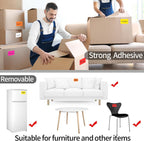 STARLIBOO Removable Colored Labels Stickers, 3X5 Inch Removable Large Label Stickers for Moving Boxes and Storage Bins- Waterproof- Tear Resistant (Yellow)
