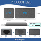 4PCS Water Absorbing Stone Tray, Quick Drying Diatomite Stone Sink Tray, Water Absorbent Diatomite Coasters Used for Hand Soap Dispenser Toothbrush Sponges Holders in Bathroom Counter and Kitchen Sink
