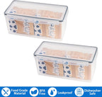 Tiawudi 2 Pack Bread Box, Plastic Bread Container, Large Sandwich Holder, Bread Storage Container for Kitchen Counter, Bread Keeper with Airtight Lid, Bread Saver, 9 Qt / 8.5L Each
