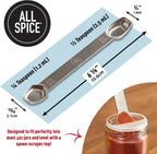 AllSpice Stainless Steel Double Sided Measuring Spoon- 1/2 Teaspoon and 1/4 Teaspoon