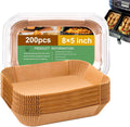 Rectangle Air Fryer Liners for Chefman double air fryer, Chefman Dual Liners Disposable, 200Pcs Heavy-duty Rectangular Parchment Paper Liner for COSORI 9Qt Double Air Fryer with 2 Baskets