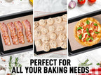 Zulay Kitchen Silicone Baking Mat Sheet Set - Reusable Baking Mat Nonstick - Half Sheet Baking Mat For Oven (Black, 1 Pack)
