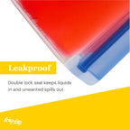 (re) zip 4-Piece Reusable Food Storage Bag Kit – Leakproof, Airtight, BPA-Free, Food-Safe PEVA – Freezer Safe & Travel Friendly – Includes 1 Gallon, 2 Sandwich & 1 Snack Bag