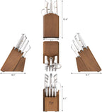 Cangshan ELBERT Series German Steel Forged Knife Block Sets (12-PIece, White)