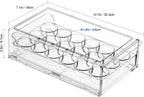 BPA Free Refrigerator Organizer Bins, Stackable Egg Holder, 18 Egg Tray