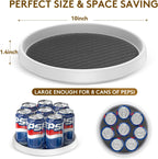 Lazy Susan Organizers for Kitchen Storage - 4 Set of Turntables for Cabinet, Pantry Organization Countertop,Vanity and Table,10 Inch Rotating Tray Spice Rack, Bathroom Fridge and Makeup Organizing