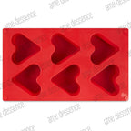 AME D'ESSENCE Heart Shaped Silicone Baking Mold - Non-Stick, Flexible, 6-Cup Capacity (4.4 oz), Reusable and Food-Grade - Perfect for Cakes, Muffins, Mousse, and More!
